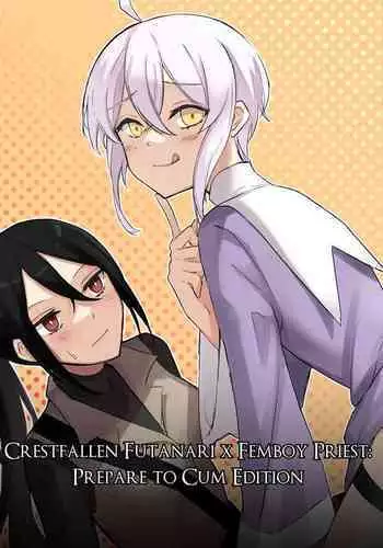 Maou Toubatsu Shippai Heroine Gisei Normal End de Utsu ni Natta Koutensei Futanari Kenshi to Otokonoko Shinkan no Hanashi | Crestfallen Futanari x Femboy Priest: Prepare to Cum Edition